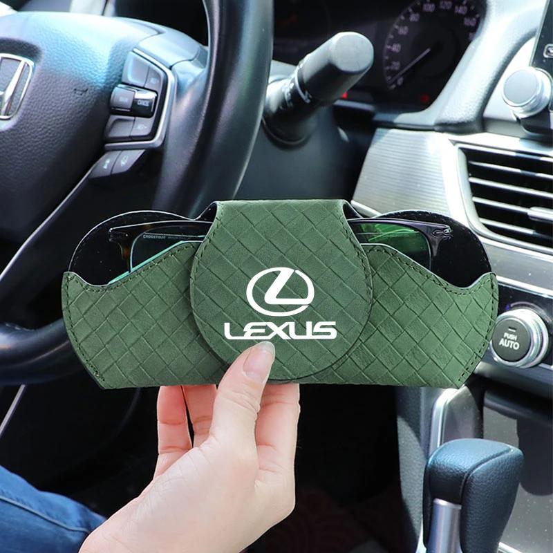 Car Leather Sunshade Glasses Box Eyeglass Storage Holder For Lexus IS250 RX350 LX570 LX600 LX470 GX470 RX330 NX300 Ct200h ES300h IB2