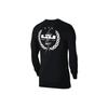 Nike Lebron Dri-Fit с круглым вырезом, баскетбольная футболка с длинным рукавом, мужские топы, черные CV2080-010