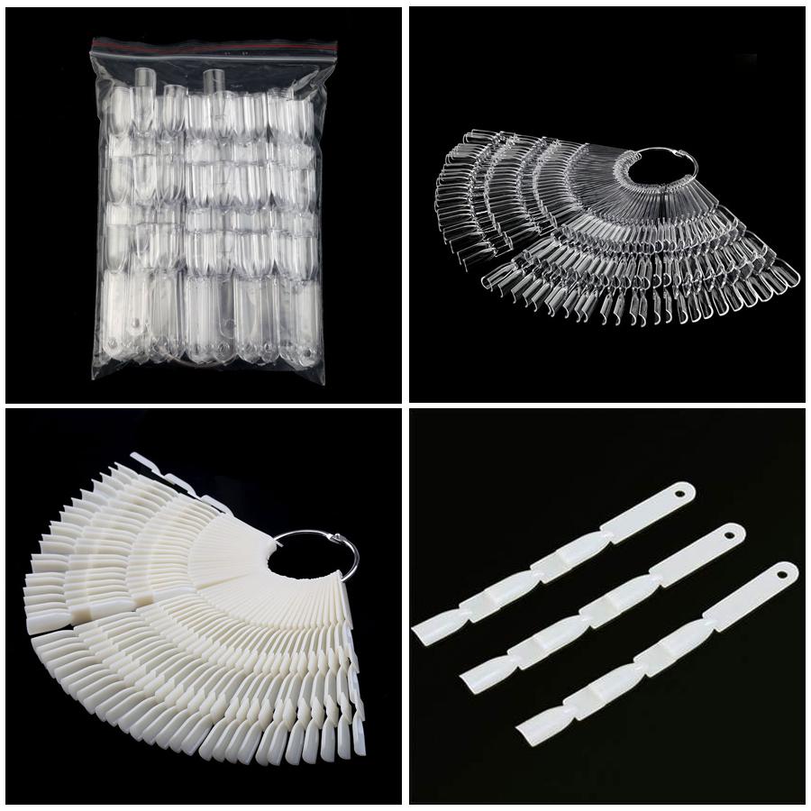 150 Tips Nail Polish Palette Color Chart False Nail Art Tips Stick Polish Display Practice Board