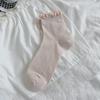 Весенне-летние хлопковые носки с оборками до щиколотки Лолита Девочки Милые Каваии Чулки Дышащие Тонкие Свободные Носки средней длины Японские Носки