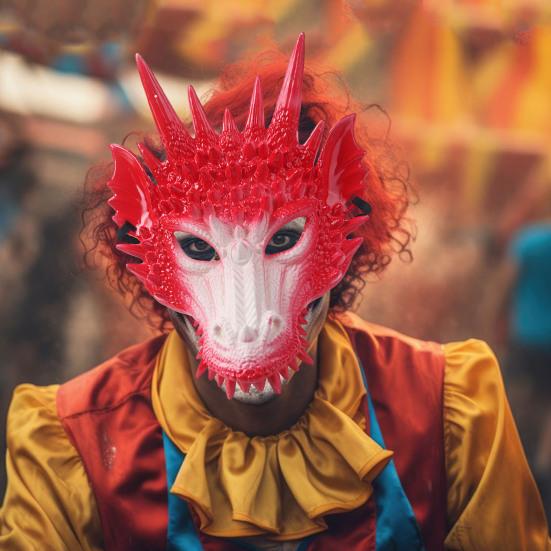 3D костюм дракона для выступлений, крутой сценический головной убор для вечеринки, косплей, красочный головной убор дракона, чехол для вечеринки