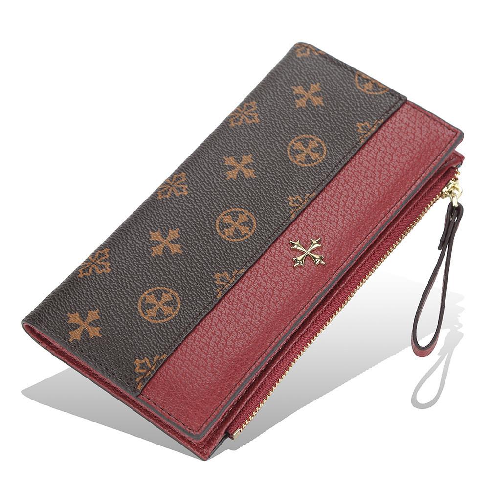 Pu Leather Vintage Wallet For Women With Multiple Card Slots And Zipper Closure For Daily Use