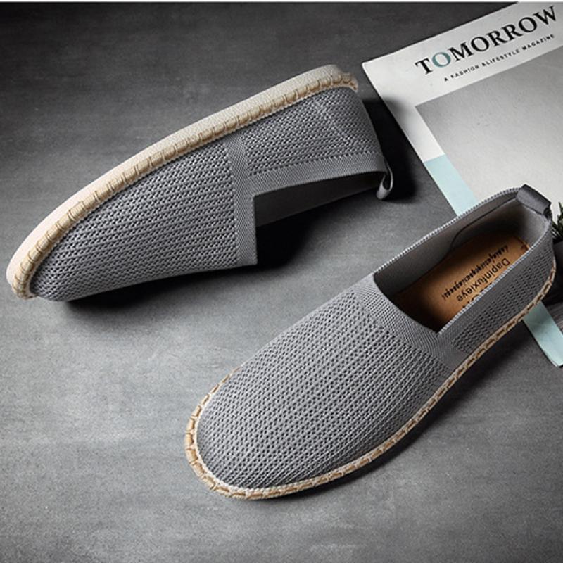 Модные летние дышащие сетчатые туфли для мужчин, качественная мужская повседневная обувь, удобные износостойкие мужские туфли без застежек Zapatos Para Hombres