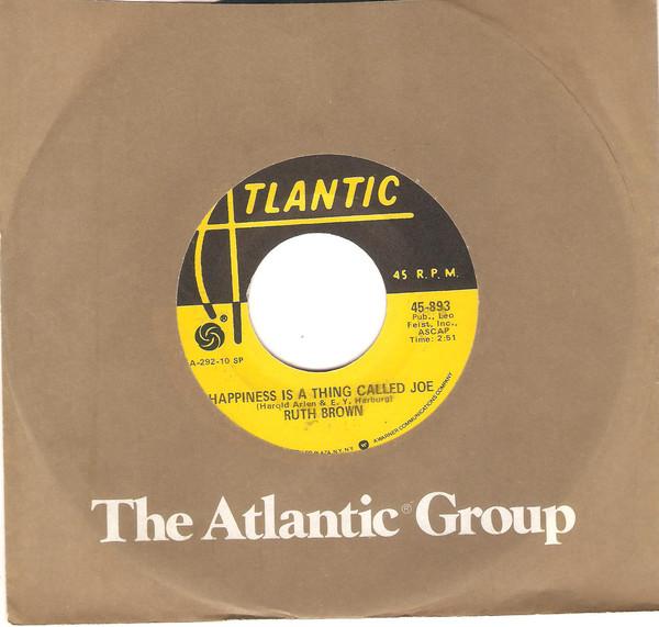 7-дюймовая пластинка RUTH BROWN - Love Me Baby / Happiness Is A Thing 45893 Atlantic US Соул/Фанк Б/У