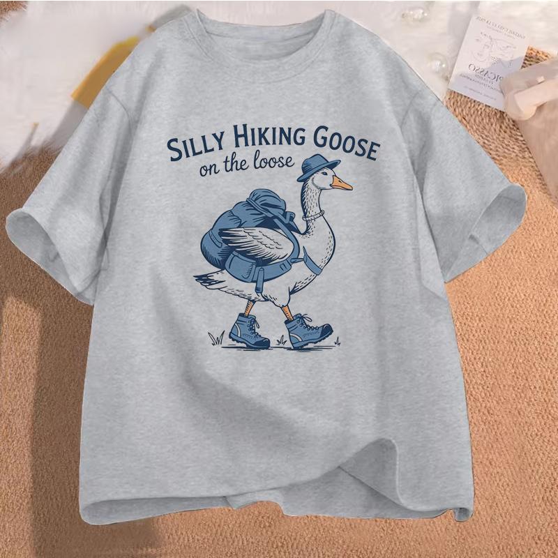 Silly Goose On The Loose T Shirts for Men Women Funny Cowgirl Western Tee Shirt 90s Fashion Graphic T-shirt Short Sleeve Clothes