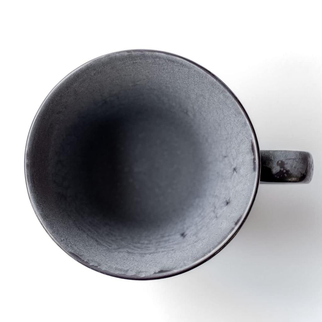 Кружка Wired Beans Eternal Arita Ware 270 мл Тэнмоку, Двустенная (39Арита), (Черный уголь, 1)