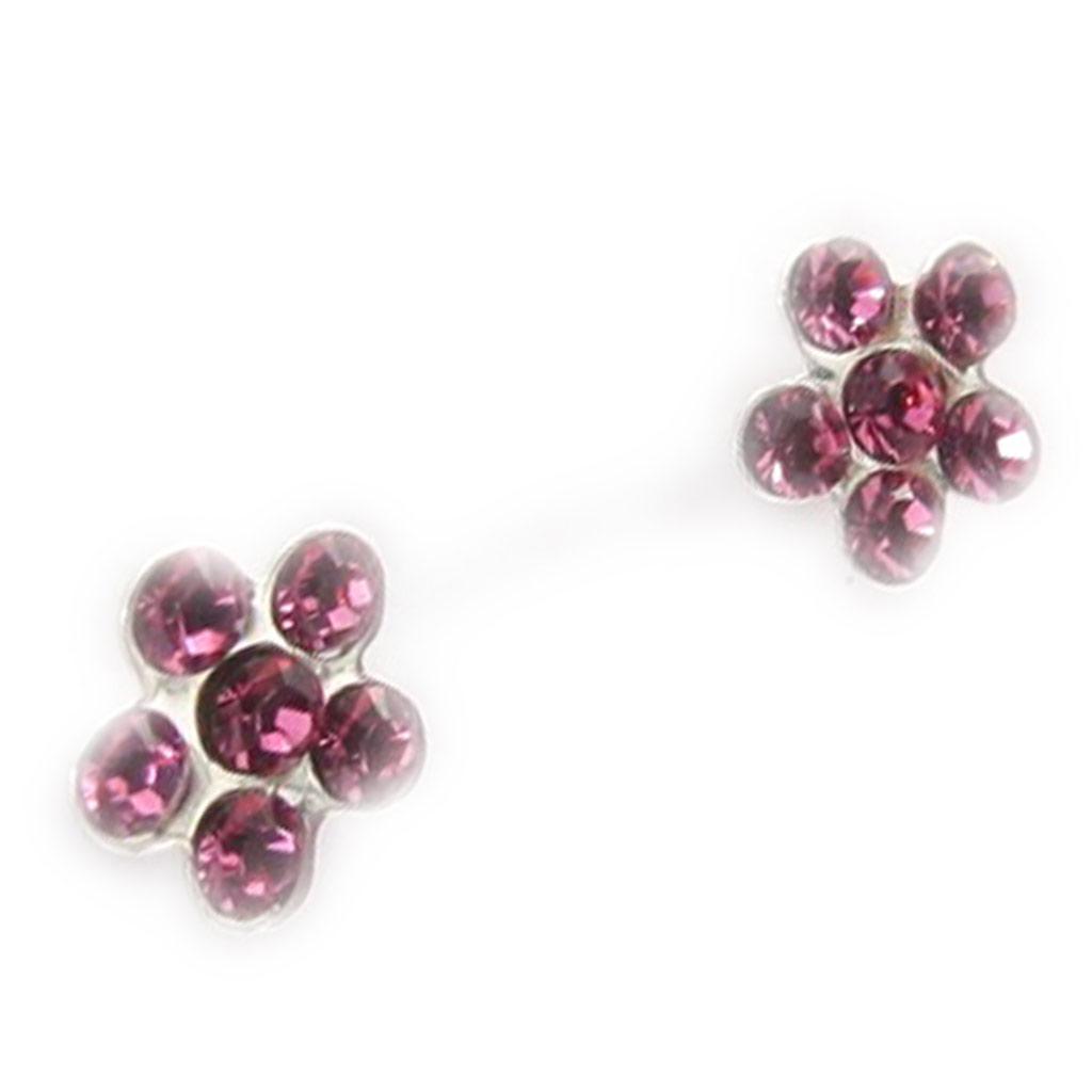 Les Trésors De Lily [J9587] - Розовые серебряные серьги «Флора»