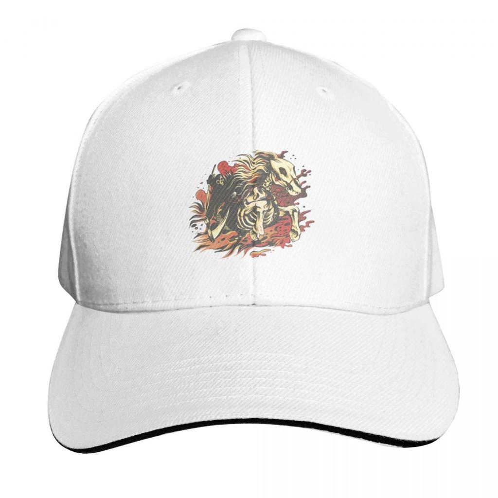 Grim reaper skeleton horse Baseball Cap Trucker Hat Mountaineering luxury caps Golf Hat Ladies Unisexs
