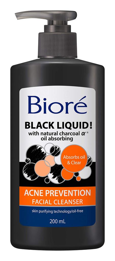 Biore Black Liquid Facial Cleanser 200ml USA Biore Facial Cleanser