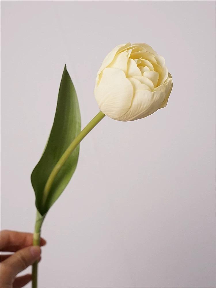 45см Белый Искусственный Букет Камелий 3шт Желтые Реалистичные Искусственные Цветы для Домашнего Декора Свадебные DIY Цветочные Композиции