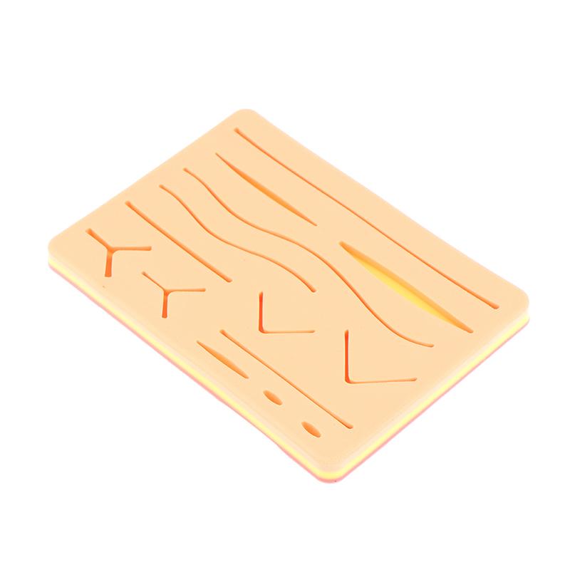 Reusable Silicone Suture Practice Pad for Medical Surgical Training Traumatic Wound Simulation Teaching Model Fake Skin Kit