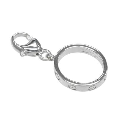 Love Baby Charm Pendant Top K18 White Gold 1.38g Women Used