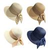 Fashion Sun Protection Summer Sun Hat Bowknot Breathable Beach Cap Casual Travel Bucket Hat for Women
