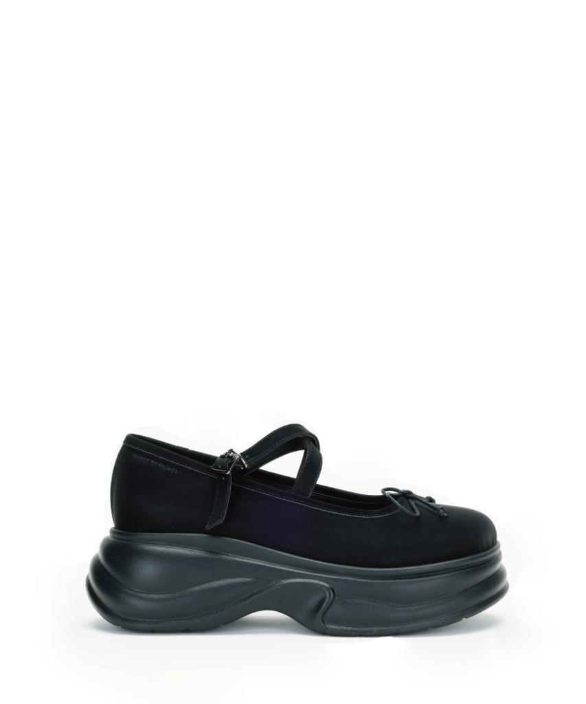 Three To Eighty Strap Mary Jane Platform (Black)