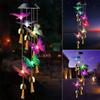 Hanging Solar Garden Decor Light Butterfly Solar Wind Chime Color Changing Solar Lamp Outdoor Waterproof For Garden Yard