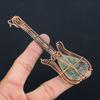 Подвеска-гитара из натурального мха и пренита, обмотанная вручную медной проволокой 4,53 y3g54
