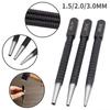 1/3Pcs Universal Center Punch 1.5/2/3mm Carving Scribing Locator Metal Drill Metal Wood Marking Drilling Alloy Steel