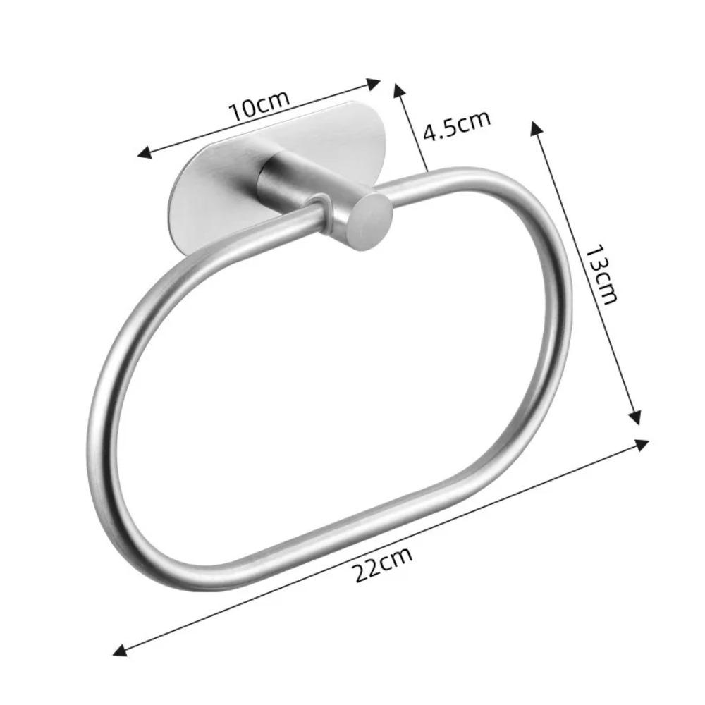 Вешалка для полотенец в ванную черная, кольцо-держатель для полотенца для рук, рейлинг, кухонные аксессуары для хранения, держатель для полотенец из нержавеющей стали, самоклеящийся