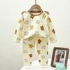 Детский комплект нижнего белья: хлопковая термопижама для мальчиков и девочек, эластичная футболка с длинными рукавами из лайкры, домашние штаны и одежда для сна.