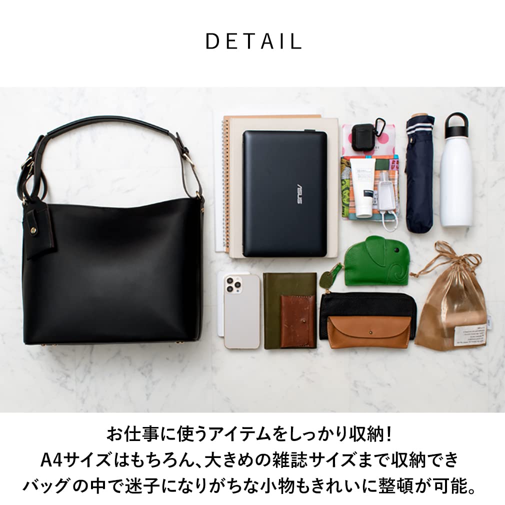 VITAFELICE Shoulder Tote Bag for 11-Compartment One-Handle Women, Bllb-x1315n (Mocha)