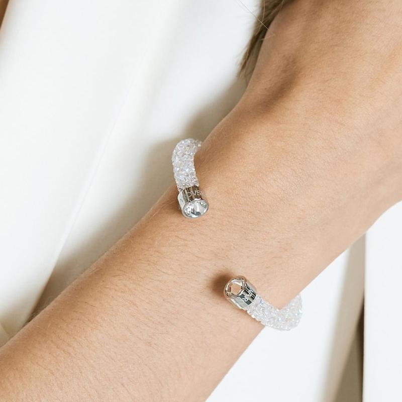 Swarovski Белый Хрусталь Одиночное Кольцо Мягкий Браслет Женские браслеты 5255899