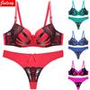 Bra Brief Set Sexy Thongs Women Bra Set Push Up Lace Intimate Bra Panty Set