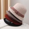 Mom Wool Top Hat Women's Autumn and Winter New Elegant Bow Sense Fashion Thermos Hat