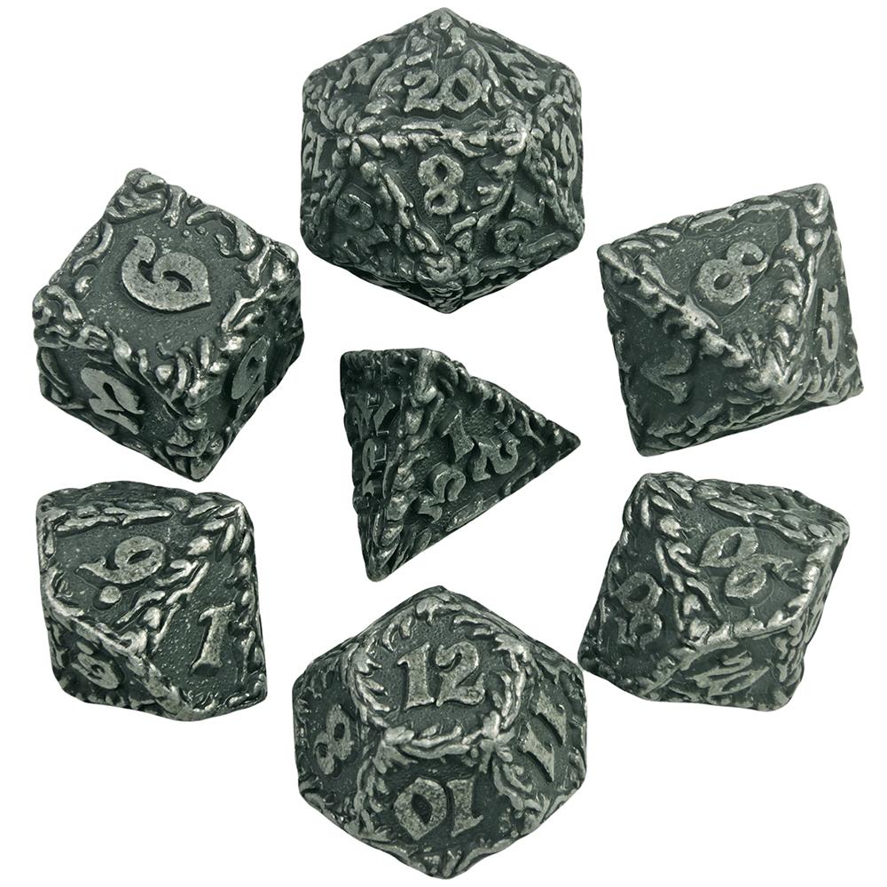 Металлические игральные кости 7 шт. Набор многогранных игральных костей DND для настольной игры DND Roll Playing, аксессуары для настольной игры