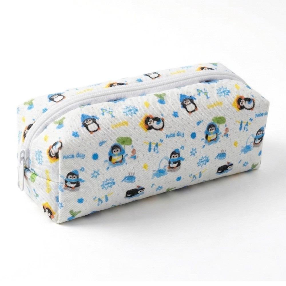 Multifunctional Stationery Bag Penguin Pattern Stationery Organizer Students Pen Bag Students
