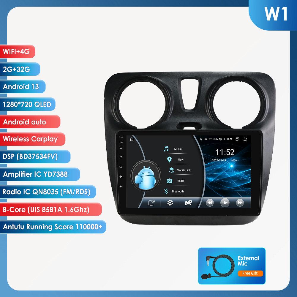 OSSURET Головное устройство Навигация GPS Android для Renault Dokker/Lodgy Dacia 2012-2021 Snapdragon AI Автомагнитола Мультимедийный плеер Android Auto Carplay