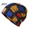 Stylish Autumn Winter Neck Warmer Women's Geometry Print Slouchy Hat, Casual Soft Stretch Skull Colorful Geometric Pattern Hat Cap, Warm Cancer Chemo