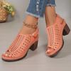 Новые модные универсальные женские сандалии с открытым носком, летние удобные однотонные женские туфли из сетки, дышащие, Zapatos Mujer
