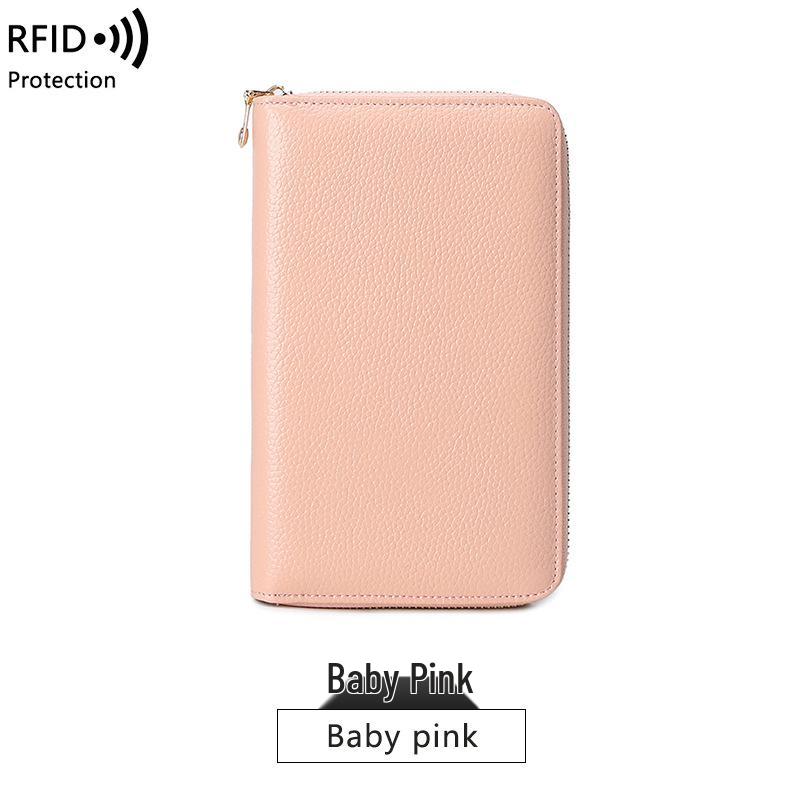 Японский многофункциональный держатель для паспорта и сберкнижки из натуральной кожи с молнией