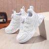 Children's sports shoes 2025 autumn new school designated little white shoes medium and large children's versatile rotating button little white shoes