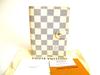Authentic Damier Azur Document Holder Small Ring Agenda Cover #a103 Refurbished