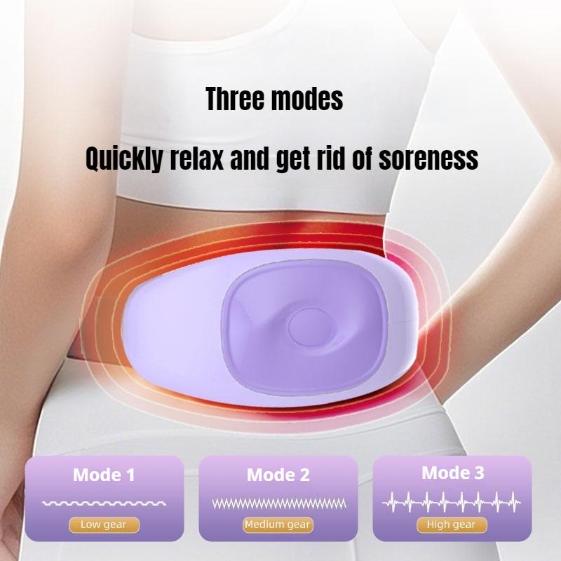 Беспроводной вибрационный массажер для талии и живота с горячим компрессом, массажер для ленивого похудения тела, согревающий живот, формирующий, вибрационный массаж