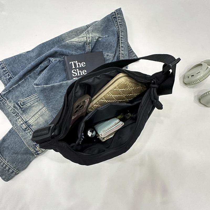 Одноплечевая тканевая сумка, универсальная сумка-пельмень, женская простая сумка-мессенджер большой вместимости, женская маленькая сумка кросс-боди для новых студенток