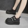 Туфли-лодочки на платформе женские 2025 весна новая мода универсальные туфли кэжуал на одной педали туфли с большим носком туфли на скрытой платформе женские