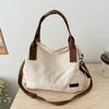 Canvas Tote Bag 2024 New Fashion Simple Shoulder Bag Casual Large Capacity Armpit Bag Commuter Messenger Bag