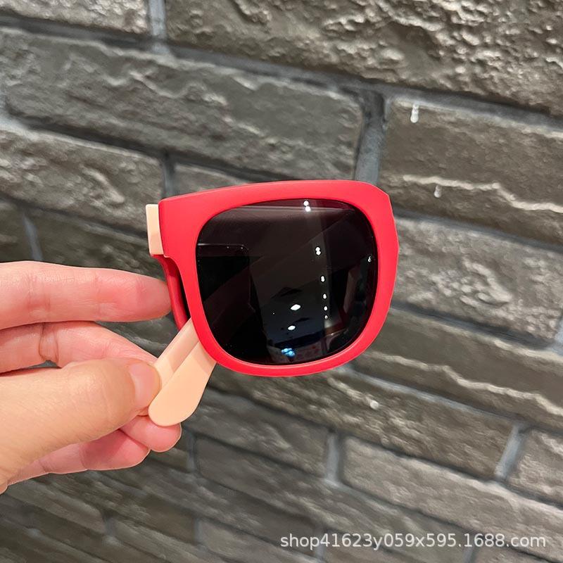 Sunglasses Folding Sunglasses Boys Girls Brand Design Square Eyeglasses Eyewear Baby Shades Outdoor Protection UV400