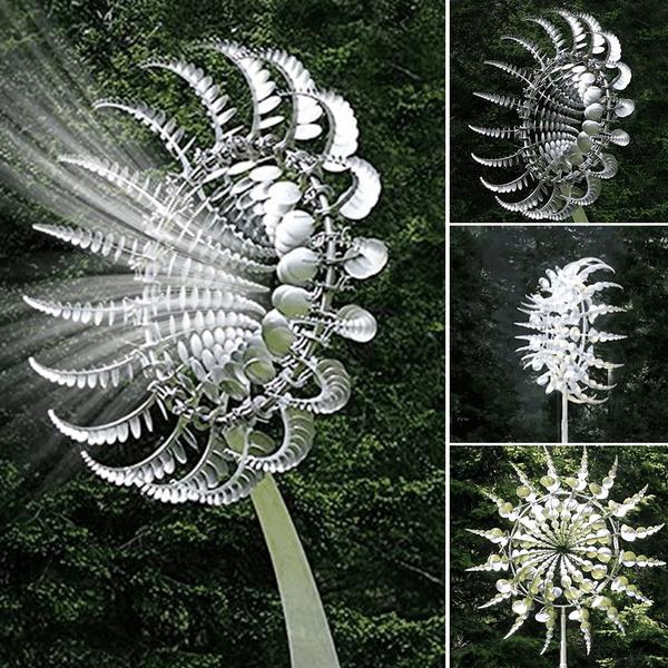 Unique And Magical Metal Windmill Outdoor Wind Spinners Wind Catchers Yard Patio L Awn Garden Decoration