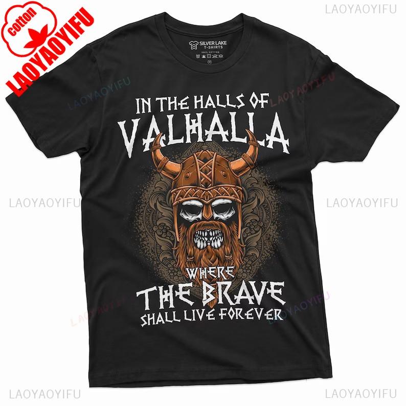 Valhalla Valknut Viking Graphic Tee Norse Mythology Unisex Streetwear Ragnark Festival Gift Ancient Symbol Tshirt 2025