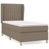 Maison Exclusive - Sommier à lattes de lit avec matelas Taupe 100x200 cm Tissu