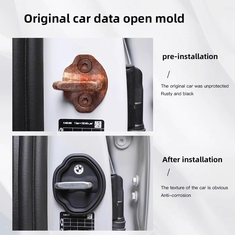 Силиконовая накладка на дверной замок автомобиля, наклейка для поглощения шума и ударов для BMW E46 E90 E60 F30 F10 E39 i3 i4 X1 X2 X3 X5 X4 X6 X7 M3 M4