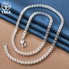 925 Sterling Silver 4mm 18 Inches Box Chain Necklace Jewelry