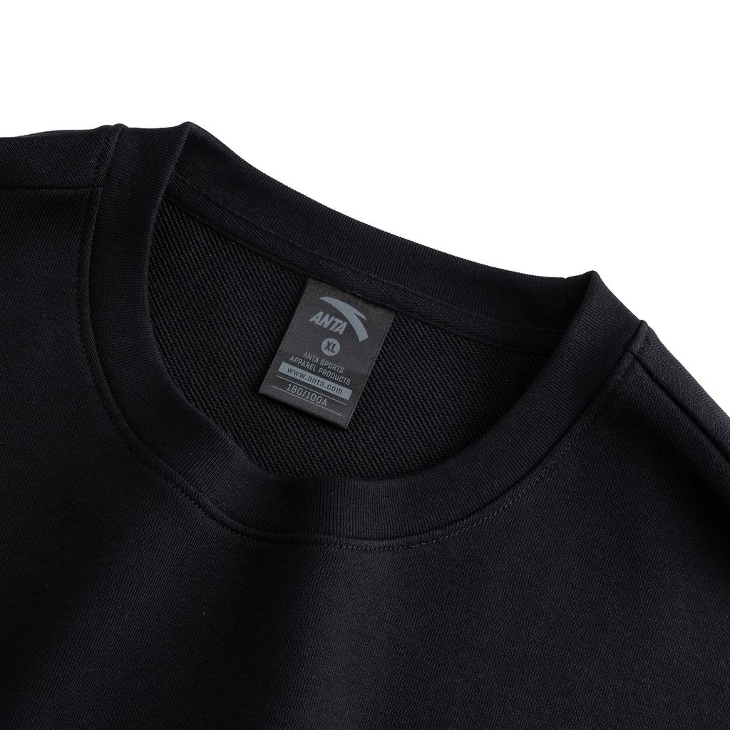 Anta Серия Lifestyle Модный Повседневный Свободный Удобный Кампус Универсальный Спортивный Пуловер Худи Унисекс Толстовки Черный 972618704-5