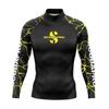 Mens UPF 50 Quick-Dry Rash Guard Long Sleeve Sun Protection Swim Shirt Surfing Snorkeling Beach Water Sports