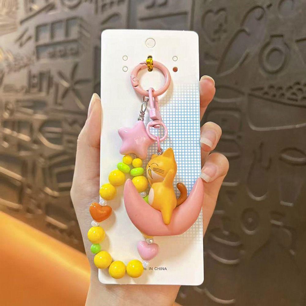 Soft Furry Simulated Cat Doll White Gray Stuffed Cat Keychain Kitten Plush Toy  Pet Toys