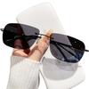 FEISEDY Polarized UV Ultra Comfortable for Driving Sunglasses, Unisex, Rimless, Photochromic, Protection, Lightweight, 11g, Driving, Golf,