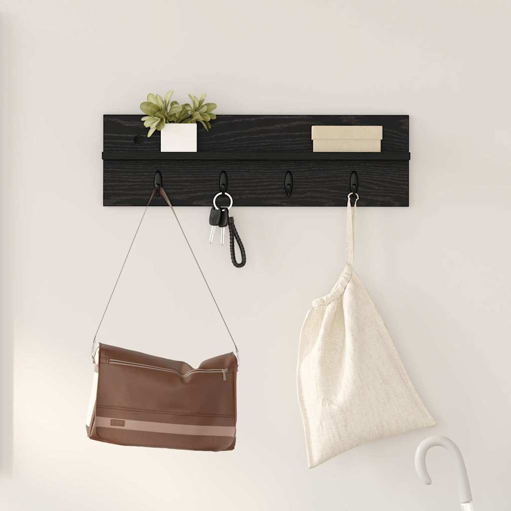 Wall Mounted Nightstand Wall Bracket Black Oak Look